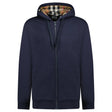 Burberry 'Hove' check Hood Embroidery Logo Hoodie Zip Sweatshirt Navy - Boinclo - Outlet Sale Under Retail